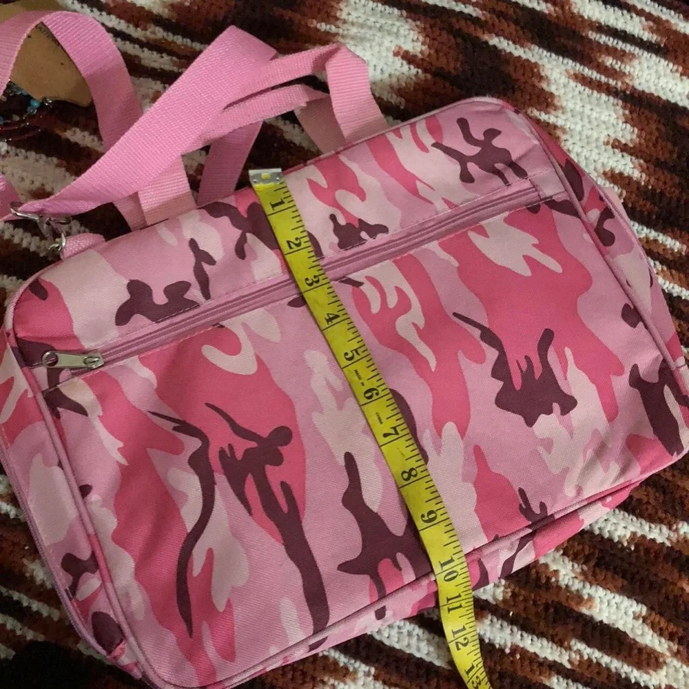Y2K Pink Camouflage Crossbody Messenger Laptop School Work Book Bag FairyGrunge